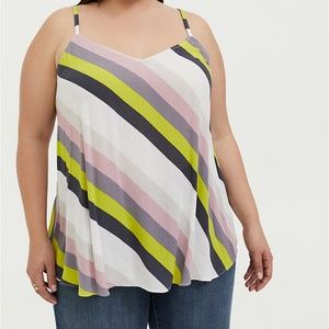 Torrid Sophie - Stripe Crinkle Gauze Cami NWT